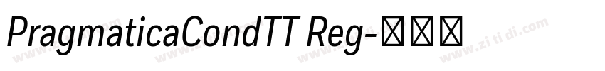 PragmaticaCondTT Reg字体转换